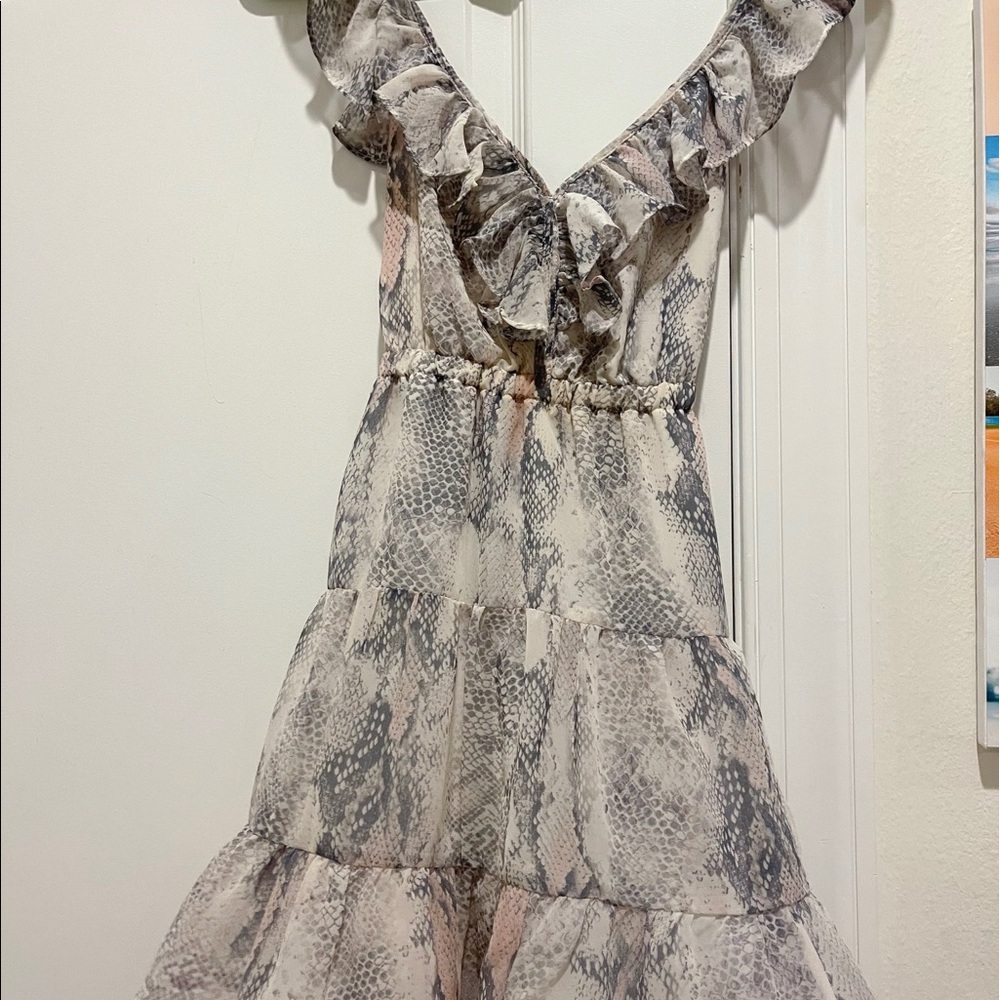 snakeskin boutique dress